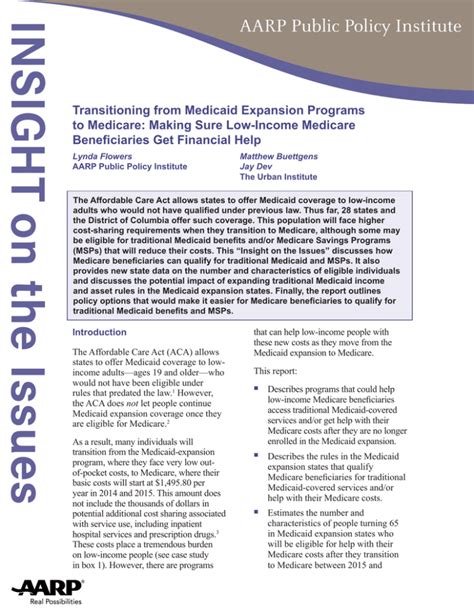 Transitioning from Medicaid Expansion Programs to Medicare