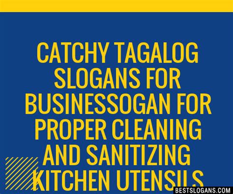 Translate cleaning and sanitizing utensi in Tagalog