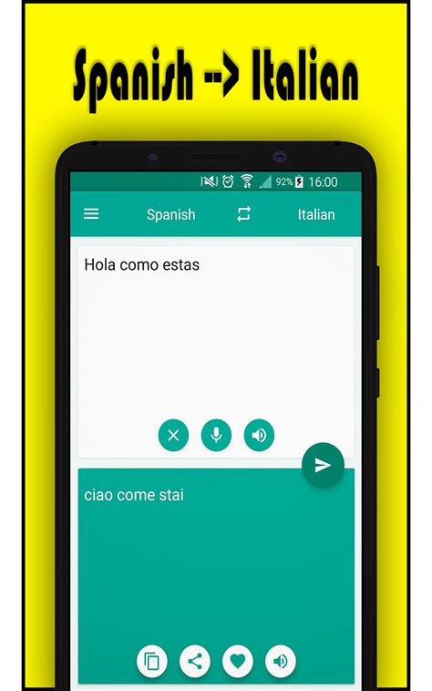 Translate italian to spanish. Google's service, offered free of charge, instantly translates words, phrases, and web pages between English and over 100 other languages. 