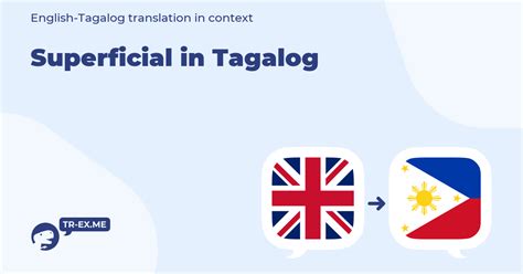 Translate superficial meaning in Tagalog with examples