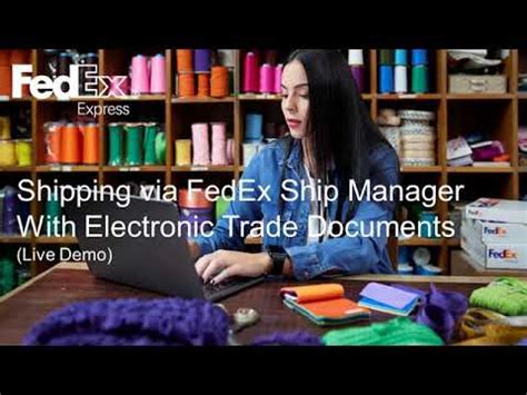 Transmit your customs documentation electronically with FedEx