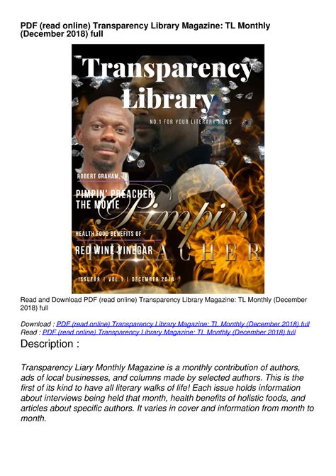 Transparency Library: (May 2018 Issue) Volume 2