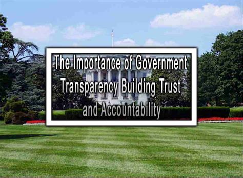 Transparency and Accountability: Building Public Trust