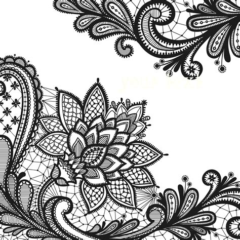 Transparent Floral Lace Png Clip Art Image - Flower Lace Pattern …