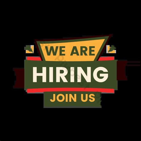 Transparent We Are Hiring Join Us Announcement Banner Vector, …