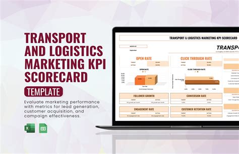 Transport and Logistics Marketing KPI Scorecard Template in Excel