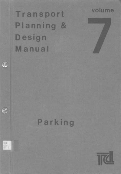 Transport planning and design manual in hong kong. - Professional real estate development the uli guide to the business second edition.