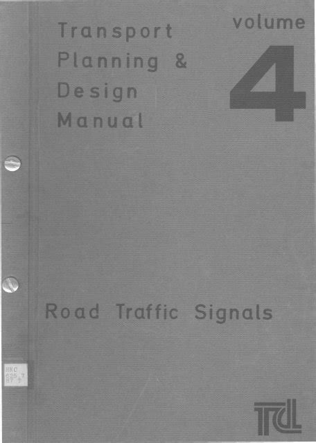 Transport planning and design manual volume 1. - De robbie el visitante 2 vol..