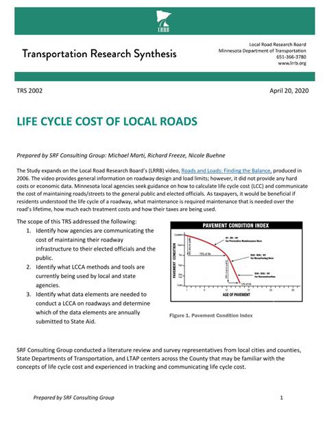 Transportation Research Synthesis: Life Cycle Cost of Local Roads