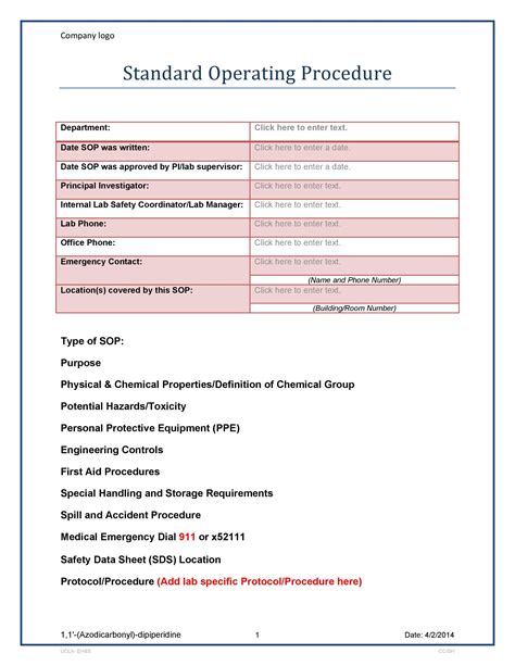 Transportation sample standard operating procedure manual template. - Sony ericsson t290i service repair manual.