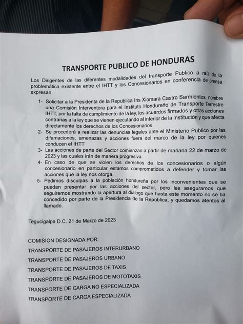 Transporte, a paro de labores a partir de este miércoles 22 de marzo