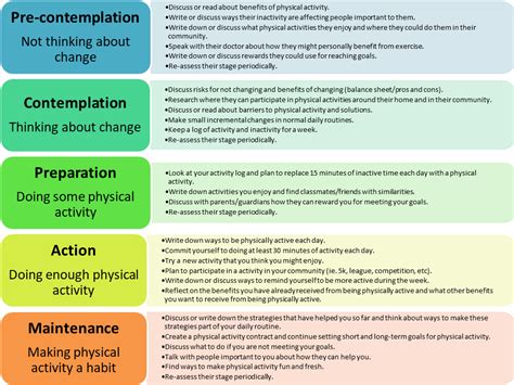 Transtheoretical model examples for exercise