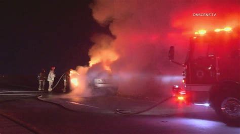 Trapped driver saved from burning vehicle in Riverside 