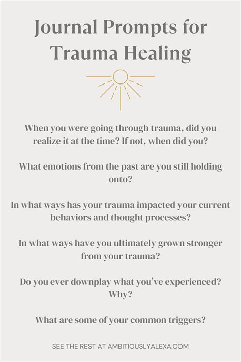 Trauma Journal Prompts