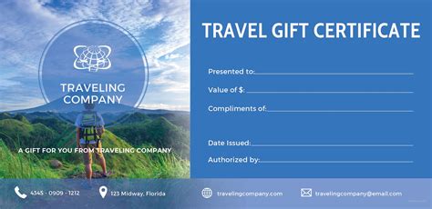 Travel Agency Gift Cards