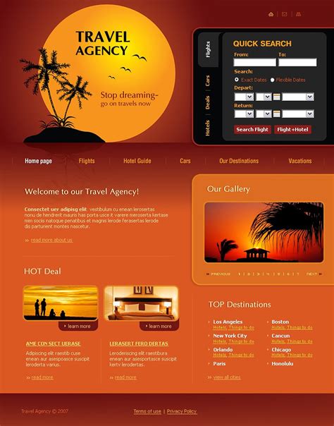 Travel Agent Website Templates
