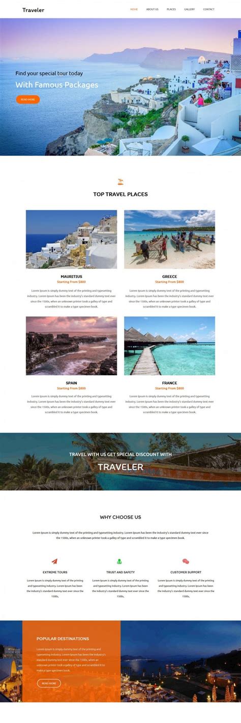 Travel Blogger Template TemplateToaster