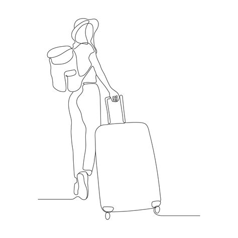 Travel Line Drawing
