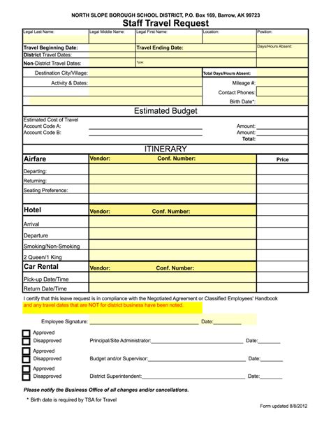 Travel Request Template Excel 20122024 Form Fill Out and Sign