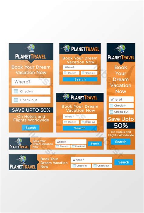 Travel Web Banner Design Template Google Ads PSD Free Download Pikbest