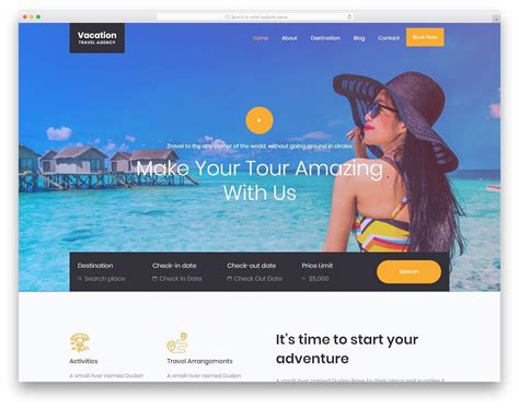 Travel Web Design Template