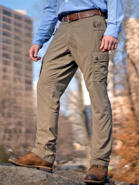 Travel pants men. Features: 4th Generation Nature-Like™ Nylon with Stretch Fabric! Our most advanced fabric developed specifically for the Explorer Chino! 96% Nature-Like™ Nylon / 4% Spandex: The look & feel of Cotton with the benefits of Nylon. PFC-Free DWR: Environmentally Friendly Durable Water Repellent Finish. 6 pocket design with 4 hidden secure pockets. 