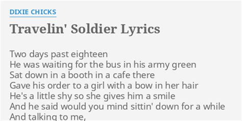 Travelin soldier lyrics. Things To Know About Travelin soldier lyrics. 