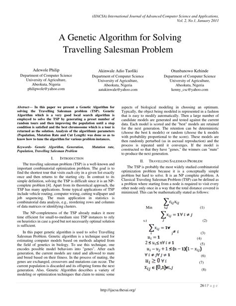 Travelling salesman problem using genetic algorithm. 14569/ijacsa.  6 days ago �...