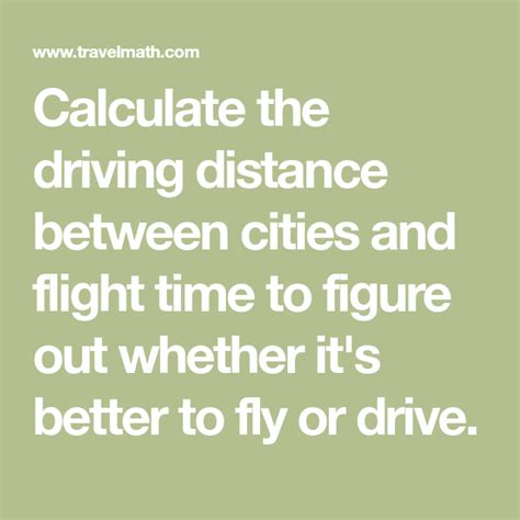 Travelmath driving distances between cities. 