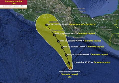 Trayectoria de la tormenta tropical Otis: ¿a dónde se dirige y qué estados amenaza?