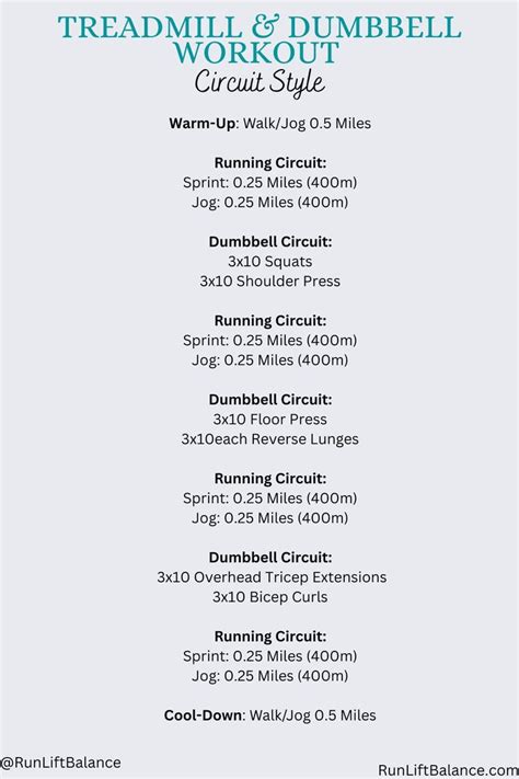 Treadmill Dumbbell Circuit Workout