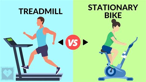 Treadmill vs stationary bike. Recumbent bikes are said to sometimes improve existing back pain by forcing proper posture and giving you support while exercising. Exercising on a bike compared to a treadmill will reduce joint stress and injury. Calorie Burn. On average a treadmill will burn more calories per hour than an exercise bike. 