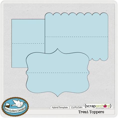 Treat Toppers hybrid template by WendyBird Designs Treat toppers, Diy treat bag, Gift bags diy