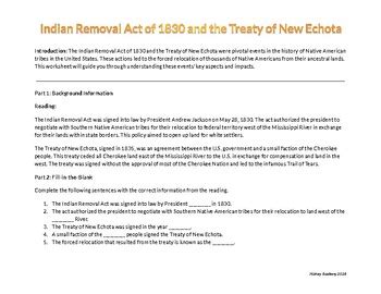 Treaty of New Echota - THE INDIAN REMOVAL ACT: CONFLICT, …