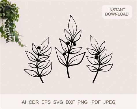 Tree Branches Svg Dxf Pdf Eps Laser Cut Files Svg File for - Etsy