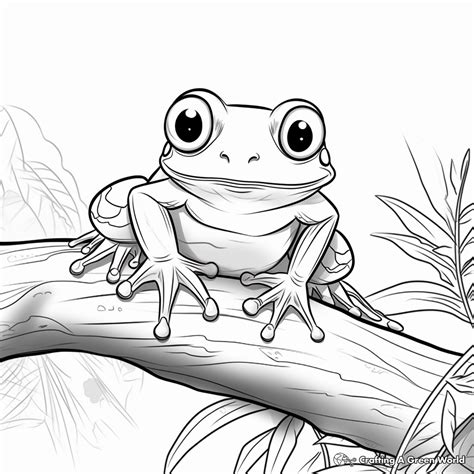 Tree Frog Coloring Page