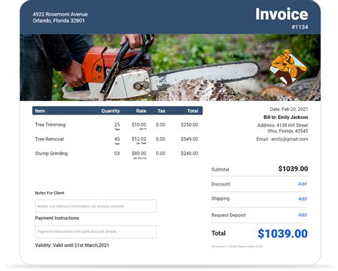 Tree Removal Receipt Template Creative Customizable Receipt Templates