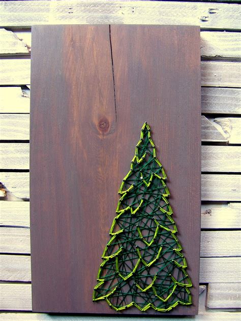 Tree String Art Template Tree Pattern Crafting Design Etsy