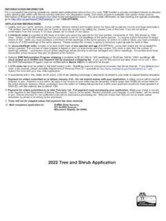 Tree and Shrub Application - Wisconsin DNR - Wisconsin DNR