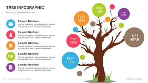 Tree diagram in PowerPoint Free Download Tree Infographis