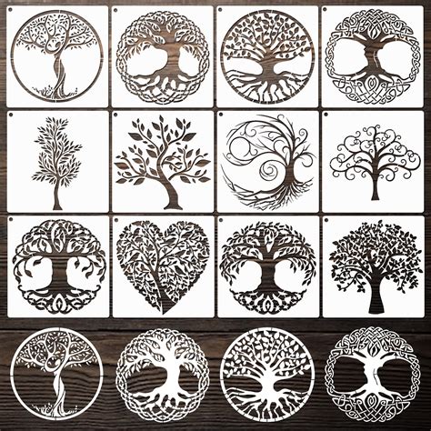 Tree of Life Stencil Tree of Life Template for Crafting and Decor