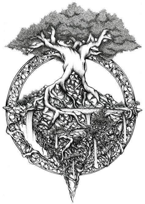 Tree of life Print. Tree art Original drawing Tree of Etsy Tree