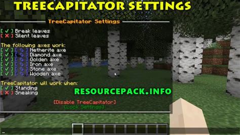 Treecapitator Datapack For Minecraft 1 16 5 1 15 2 1 14 4