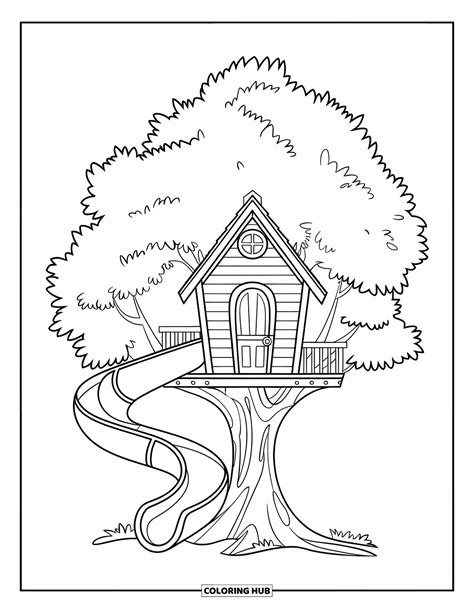 Treehouse Coloring Shee