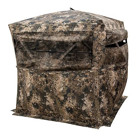 Stay warm on the hunt with the treeline 3-Person Heater House Fully Insulated Deer Blind. This heated tent is designed to provide the ultimate comfort while hunting. Featuring a fully insulted quilted 300 denier shell, this three person hunting blind will help keep you snug in the field even on the coldest days.. 