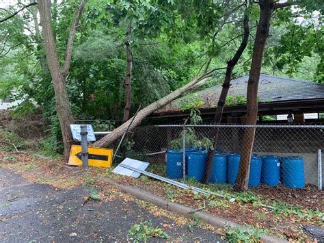 Trees Fall Near Town Of Huntington Recycling Center: Photos