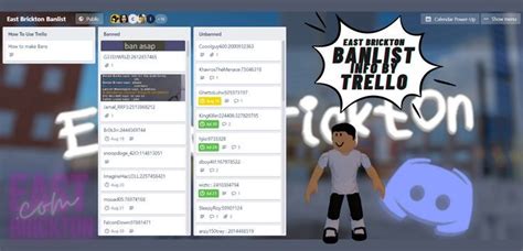 Trello: East Brickton Banlist Info - Pinterest