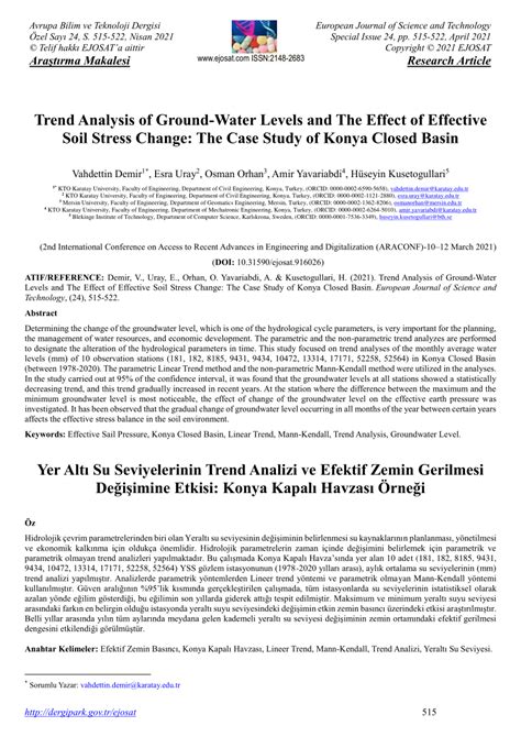 Trend Analysis of Ground-Water Levels and The Effect of.
