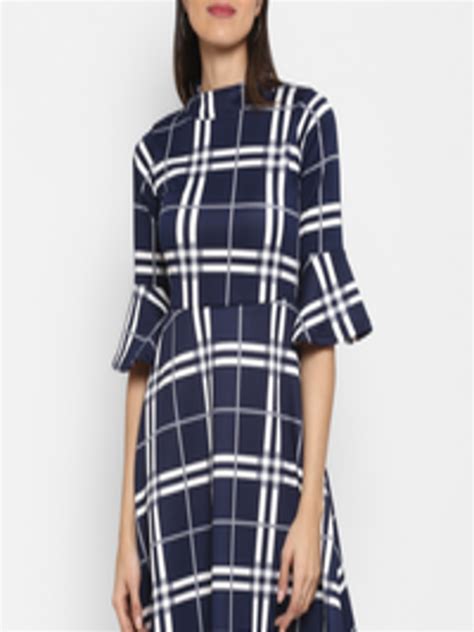 Trendy Divva Dresses : Buy Trendy Divva Navy Blue Checks Dress …