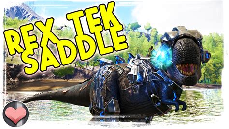 The T-Rex saddle can be crafted at level 60. You could get lucky and grab one from a loot drop before hand :) Where is the loot drops?. 